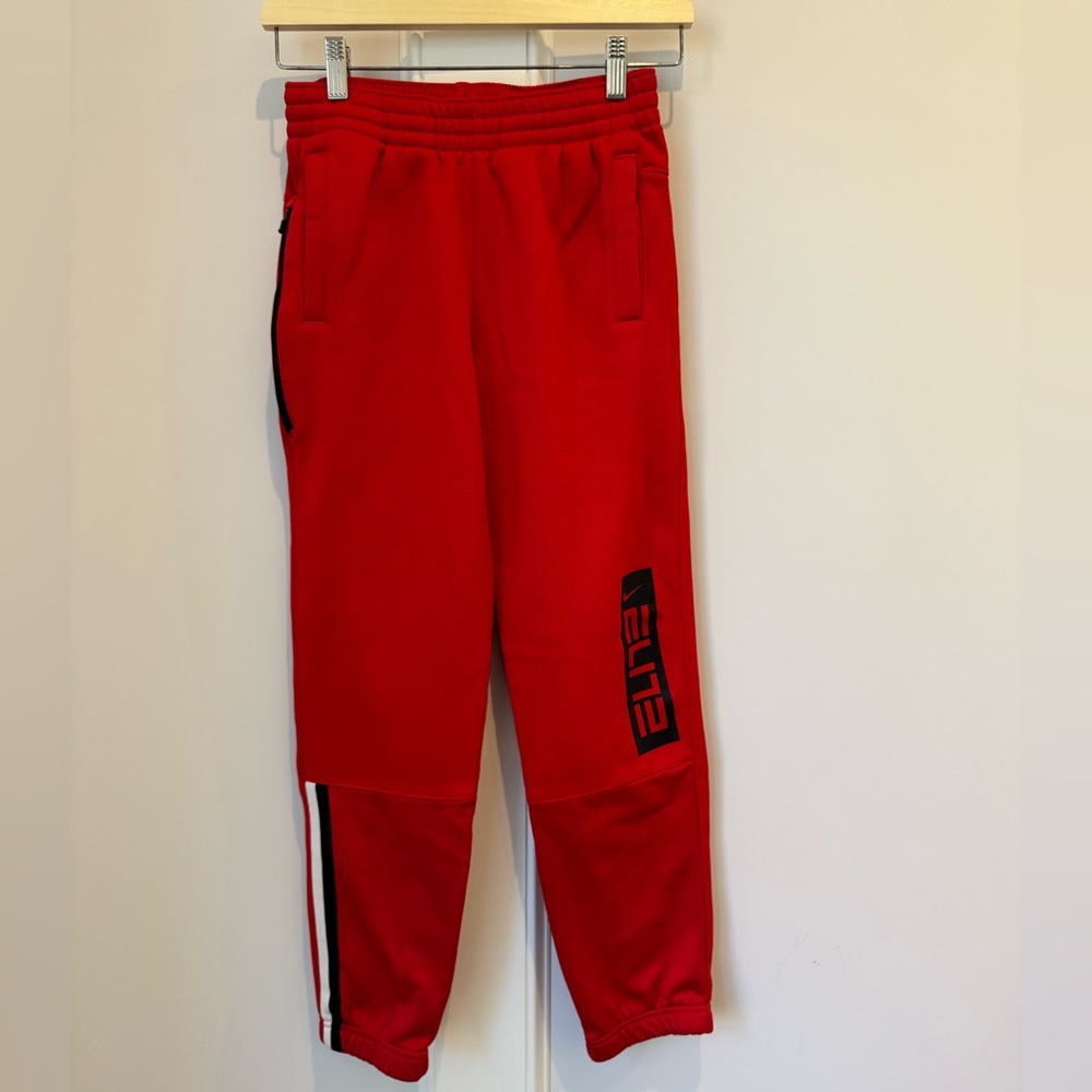 Boys Nike Elite sweatpants size youth Large Red